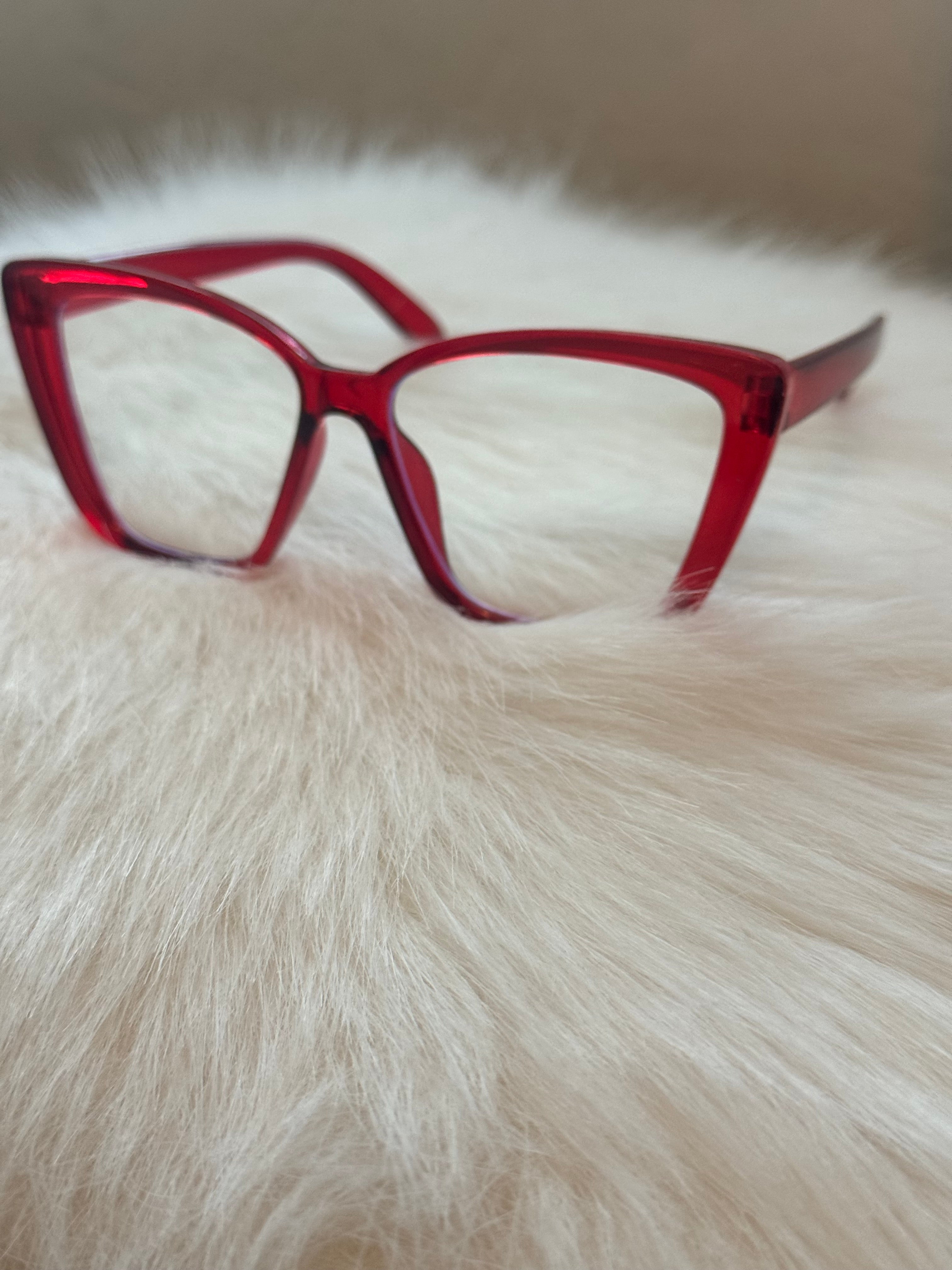 Red Cateye Frame Glasses