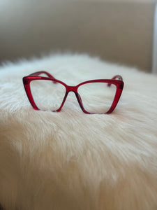 Red Cateye Frame Glasses