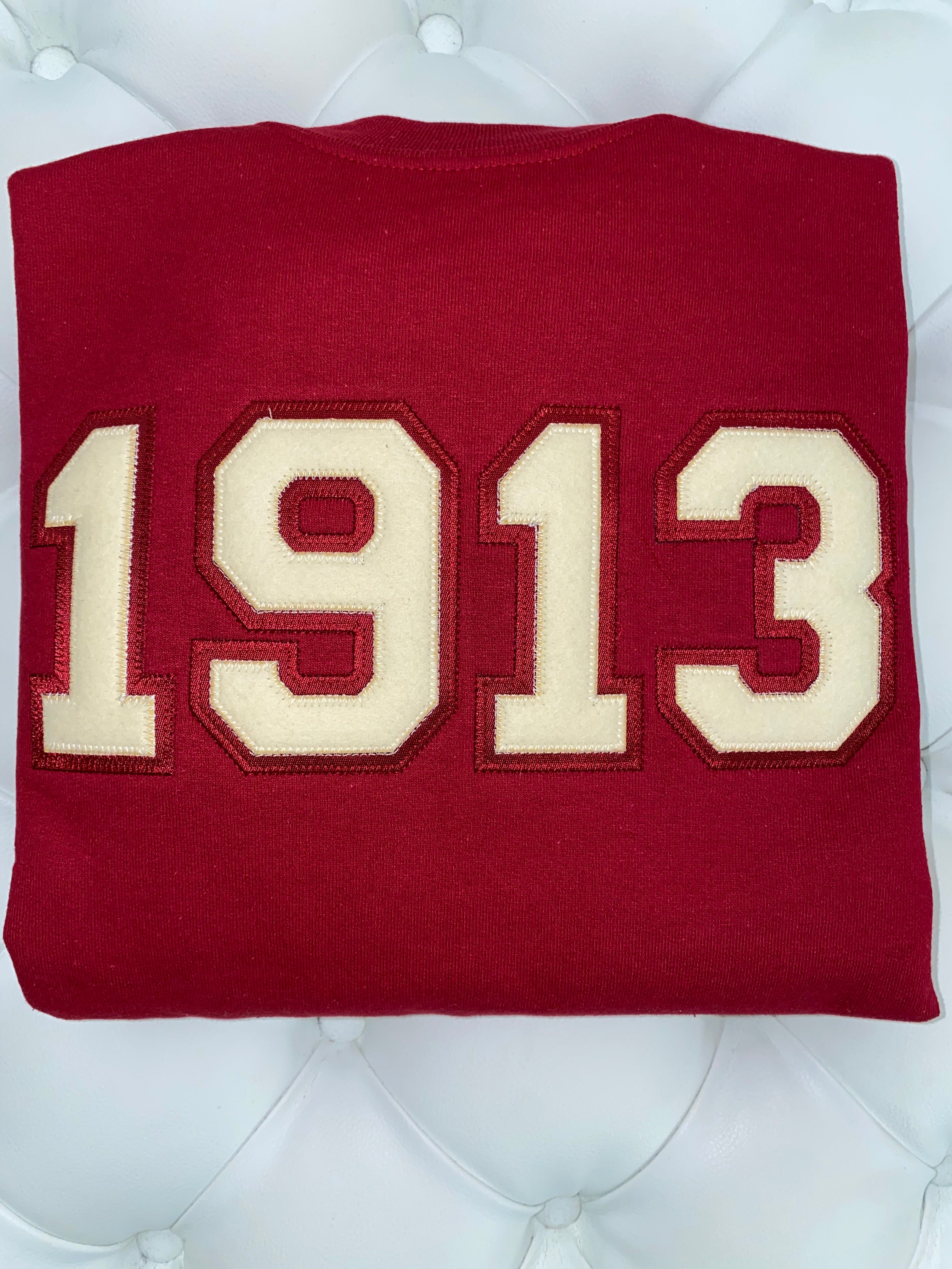 Crimson and Cream 1913 Sweatshirt