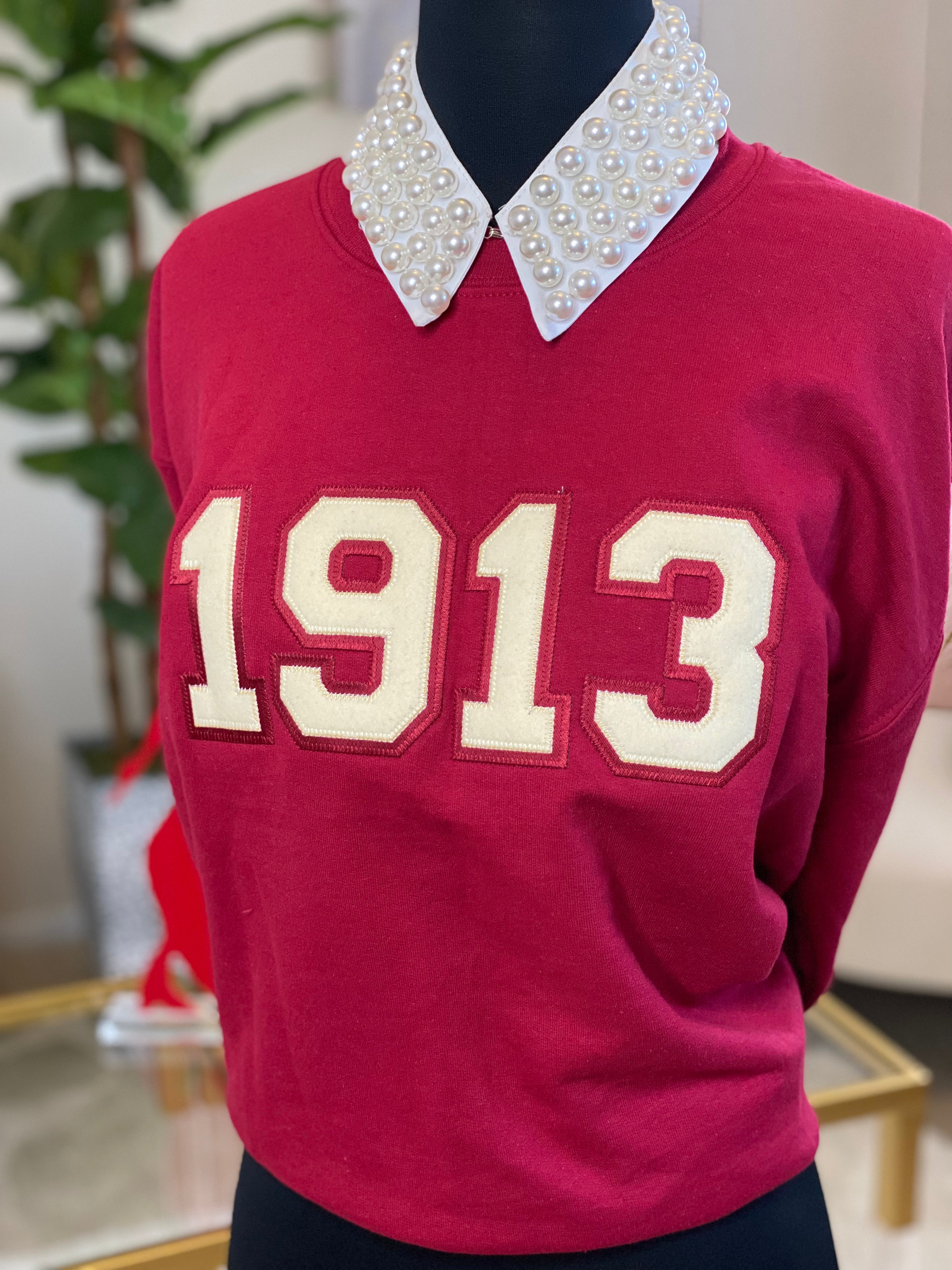 Crimson and Cream 1913 Sweatshirt