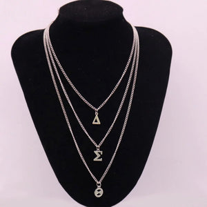 ΔΣΘ Greek letter 3 tier necklace